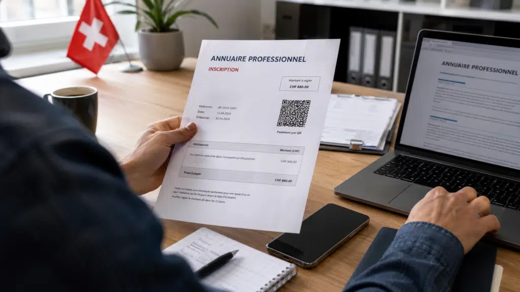 arnaque annuaire entreprise suisse