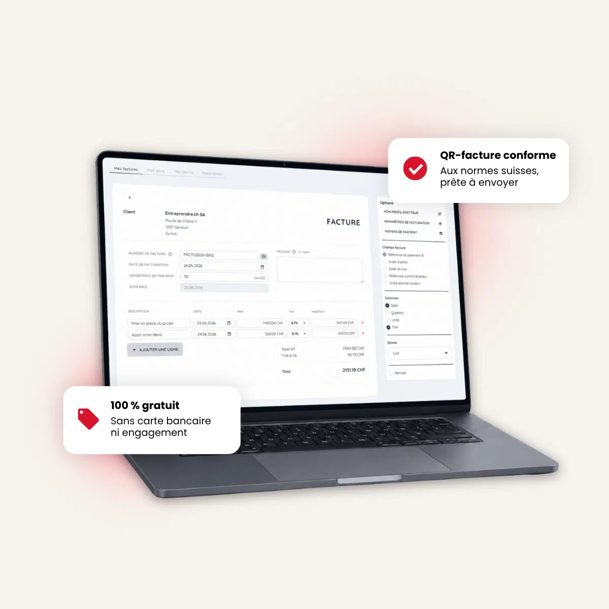logiciel facturation suisse gratuit entreprendre ch